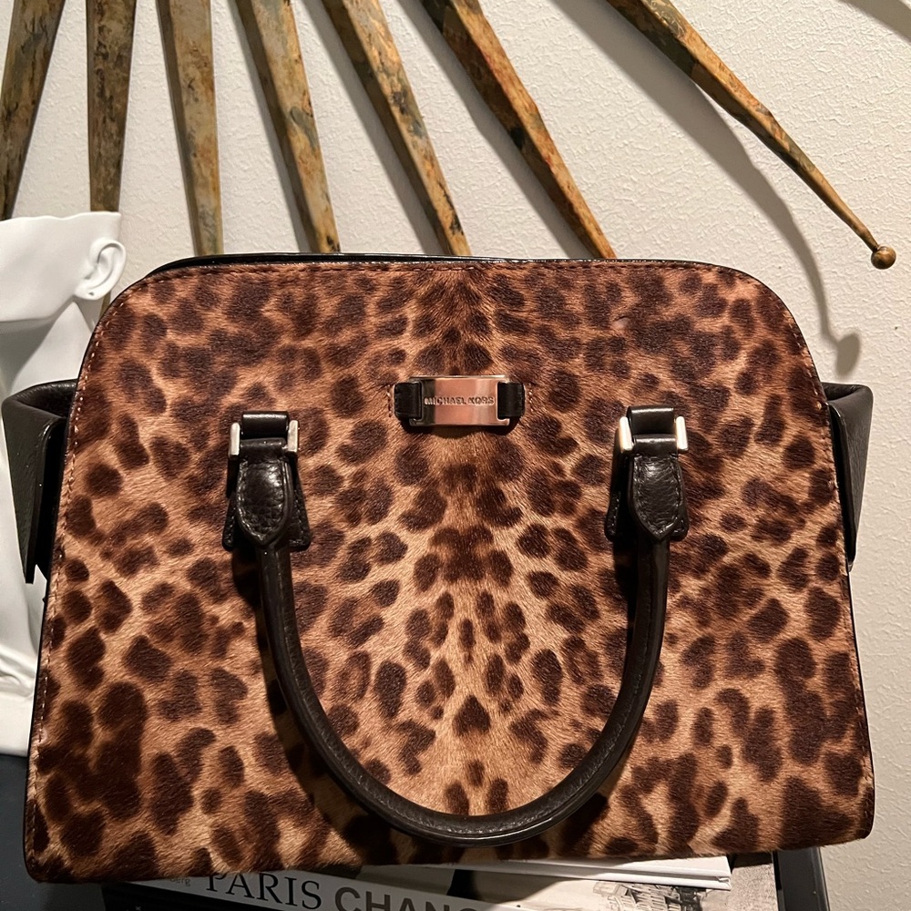 Leopard Cheetah Structured Michael Kors Handbag